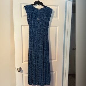 Sonoma Blue Floral Sleeveless Dress